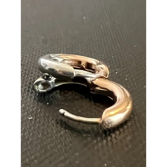 IBB Two Tone Sterling Silver Earrings(Mix N Match compatible) - Picture 3 of 4